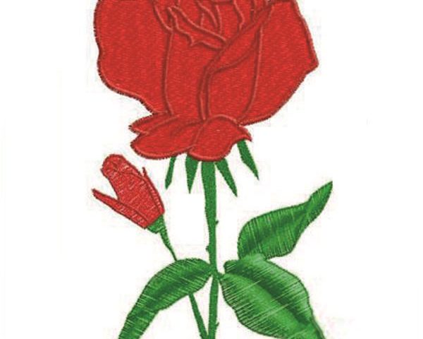 Free rose embroidery design