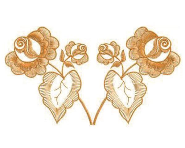 Free flowers embroidery design