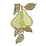 Pear machine embroidery design