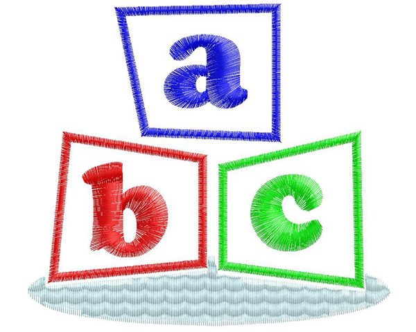 Free abc embroidery design