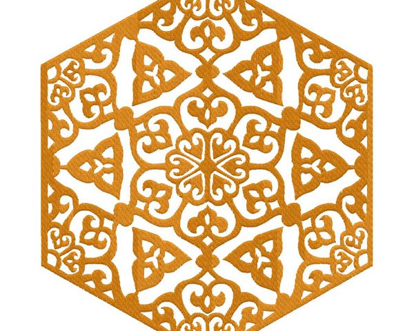 Free ornament deco embroidery design