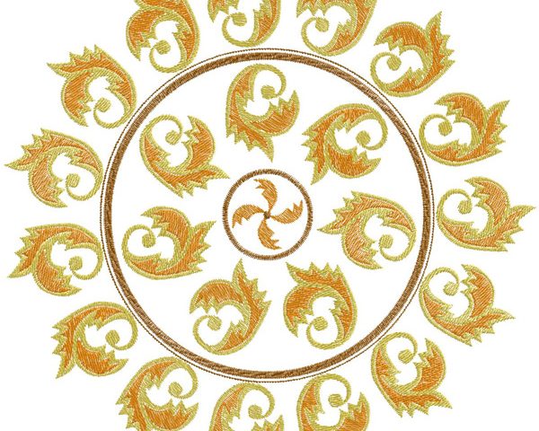 Free circle embroidery design
